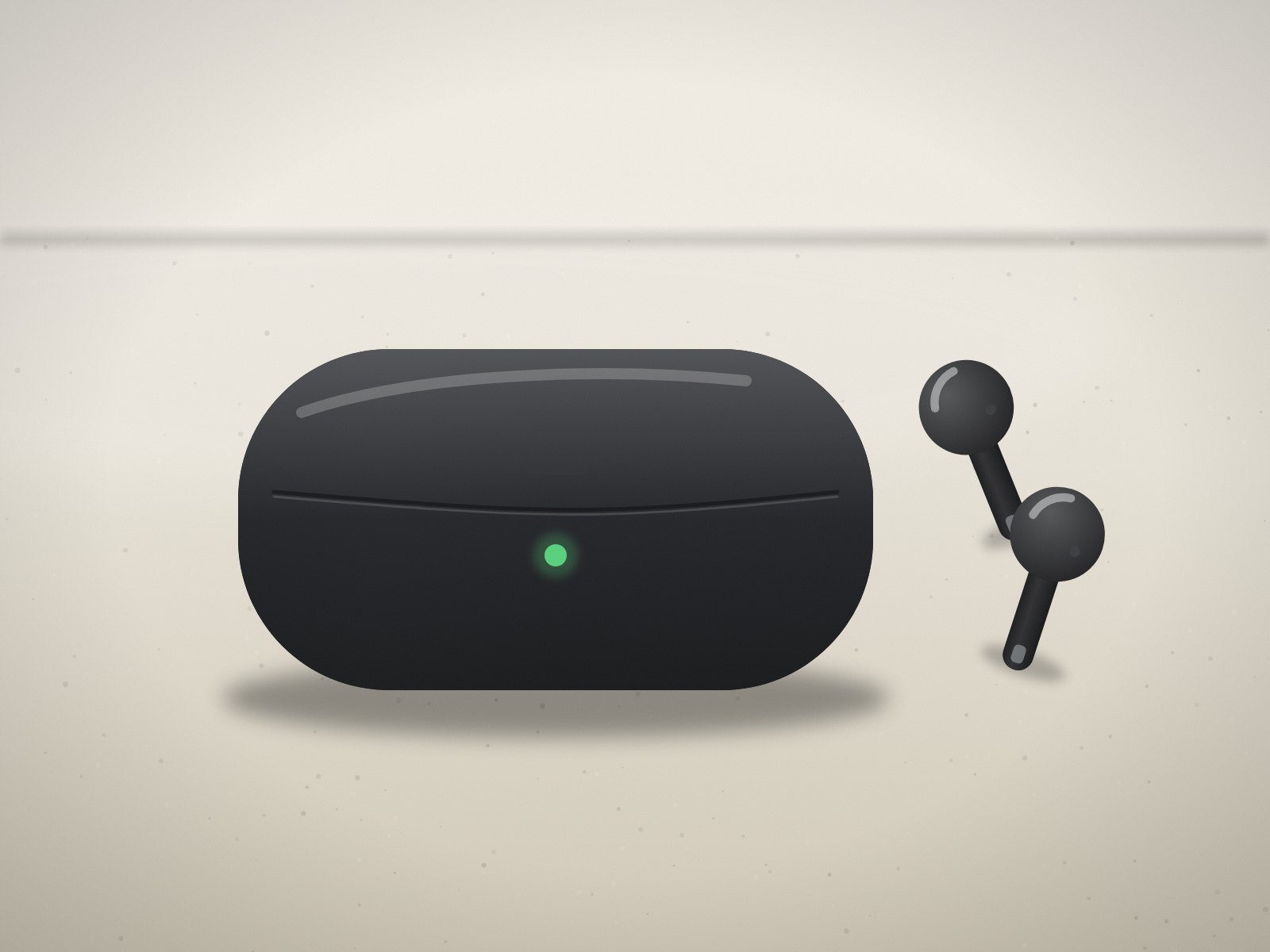 Black earbuds case